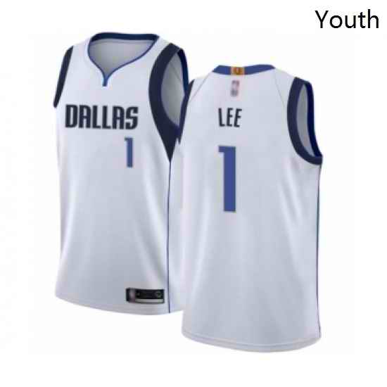 Youth Dallas Mavericks 1 Courtney Lee Swingman White Basketball Jersey Association Edition